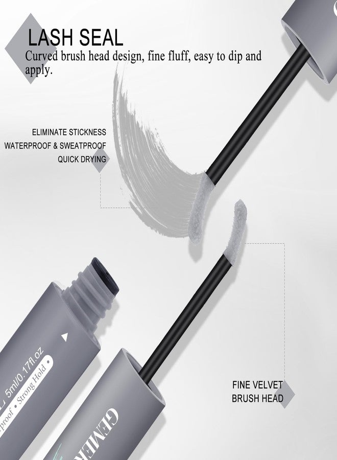 GEMERRY Lash Bond and Seal Waterproof,Gray Bond & Seal Eyelash Glue for Eyelash Clusters Bond and Seal 2-in-1 Home Use Strong Hold 72H (5ml+5ml,Gray) - Image 5